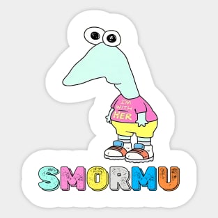 Funny And Cute Smiling Friends Smormu Sticker